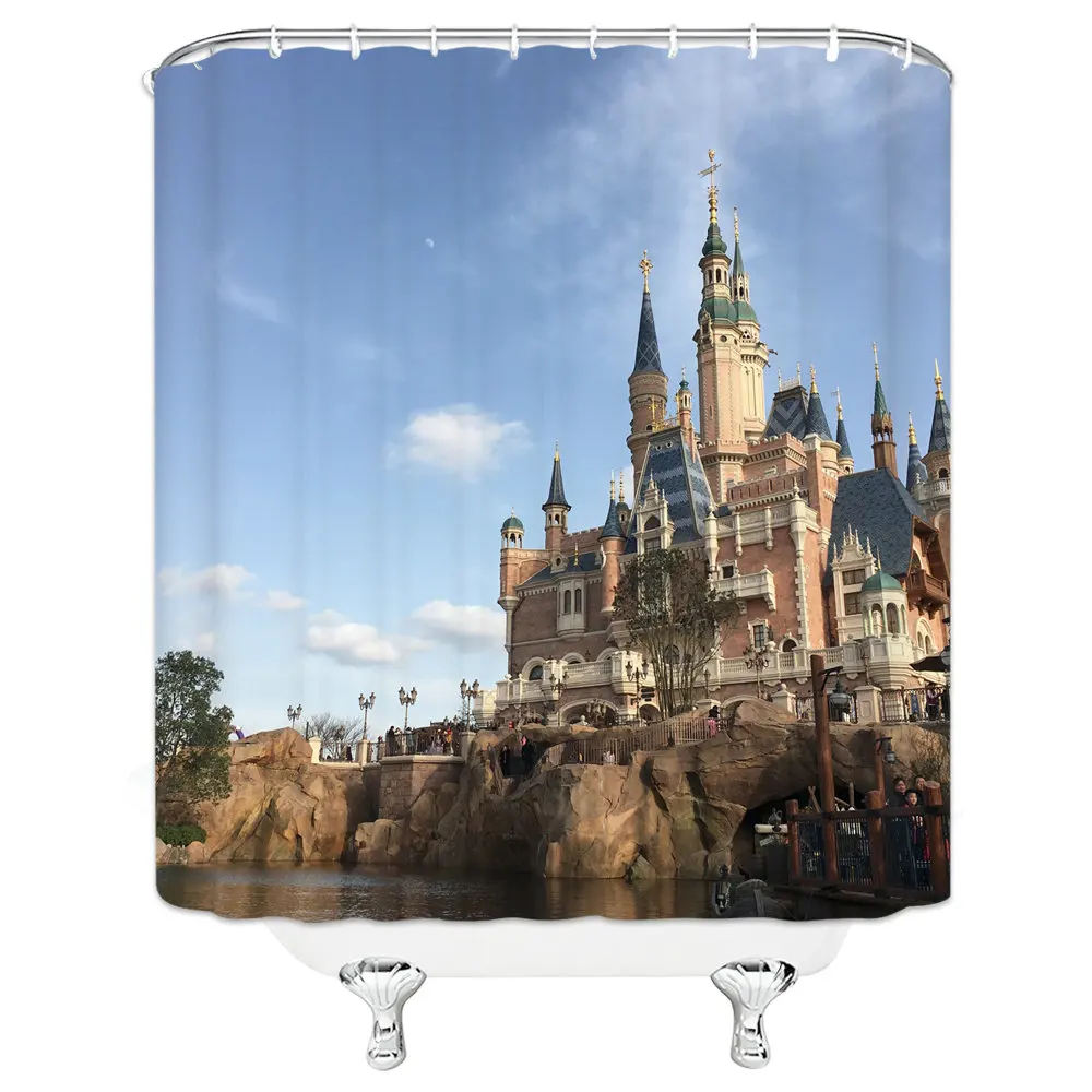Stylish Design Chic Buildings Blue Sky And White Clouds Lake Water Hanging Shower Curtain Waterproof Mildew Polyester Fabric
Stylish Design Chic Buildings Blue Sky And White Clouds Lake Water Hanging Shower Curtain Waterproof Mildew Polyester Fabric