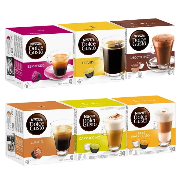 Капсулы для кафе Dolce Gusto Select Classico 6x16 эспрессо Grande Chococino Lungo капучино и латте Macchiatto |