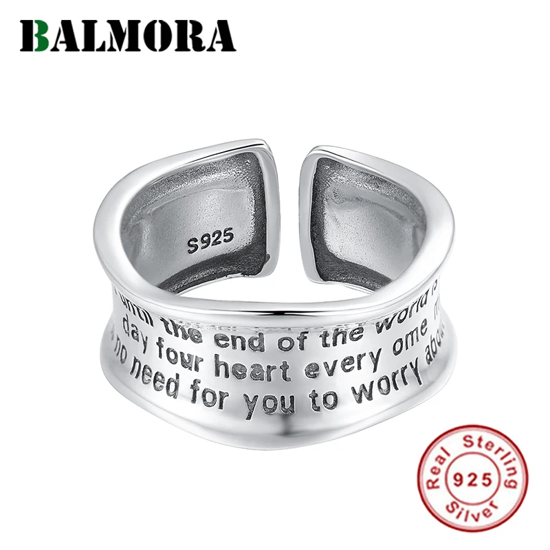 BALMORA 100% Серебро 925 пробы милые слова ширина волнистые края кольцо для девушки любовника винтажное открытое регулируемое кольцо эффектные ко...
BALMORA 100% Серебро 925 пробы милые слова ширина волнистые края кольцо для девушки любовника винтажное открытое регулируемое кольцо эффектные ко...