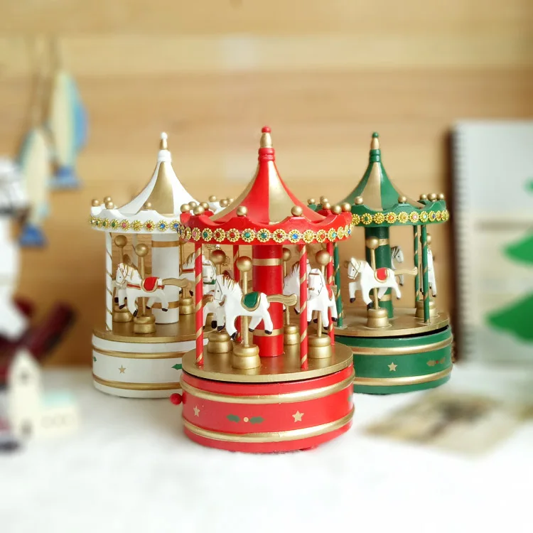 Christmas decorations wooden octave box rotating amusement Horse Music Box winding movement children's gift
Christmas decorations wooden octave box rotating amusement Horse Music Box winding movement children's gift