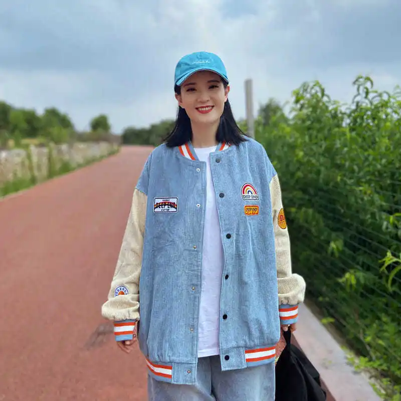 Jackets Women New Corduroy Coat Baseball Bomber Students Jacket Loose Spring Women Streetwear Tops Harajuku Plus Size Coat
Jackets Women New Corduroy Coat Baseball Bomber Students Jacket Loose Spring Women Streetwear Tops Harajuku Plus Size Coat