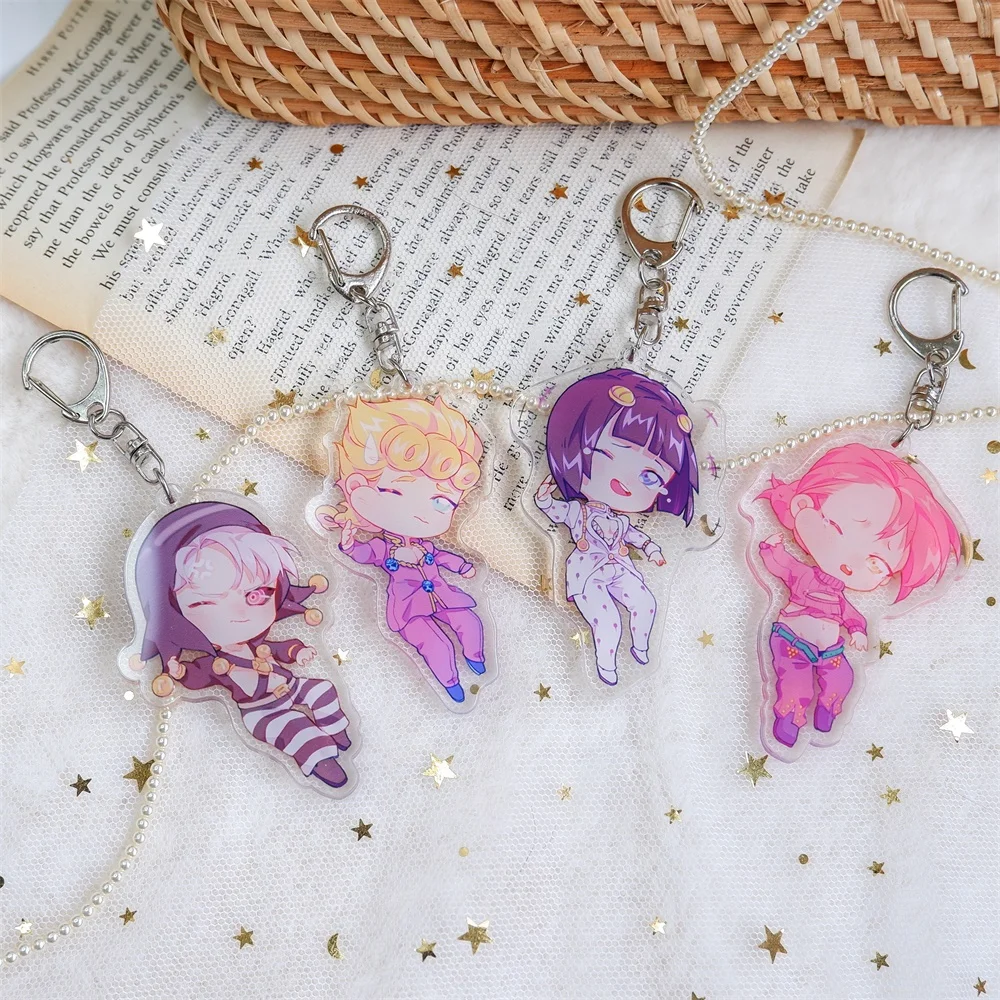 Anime Golden Wind JoJo's Bizarre Adventure Risotto Nero Bruno Bucciar Keychain Acrylic Pendant Cartoon Charm Key ring Gifts 7CM 
Anime Golden Wind JoJo's Bizarre Adventure Risotto Nero Bruno Bucciar Keychain Acrylic Pendant Cartoon Charm Key ring Gifts 7CM