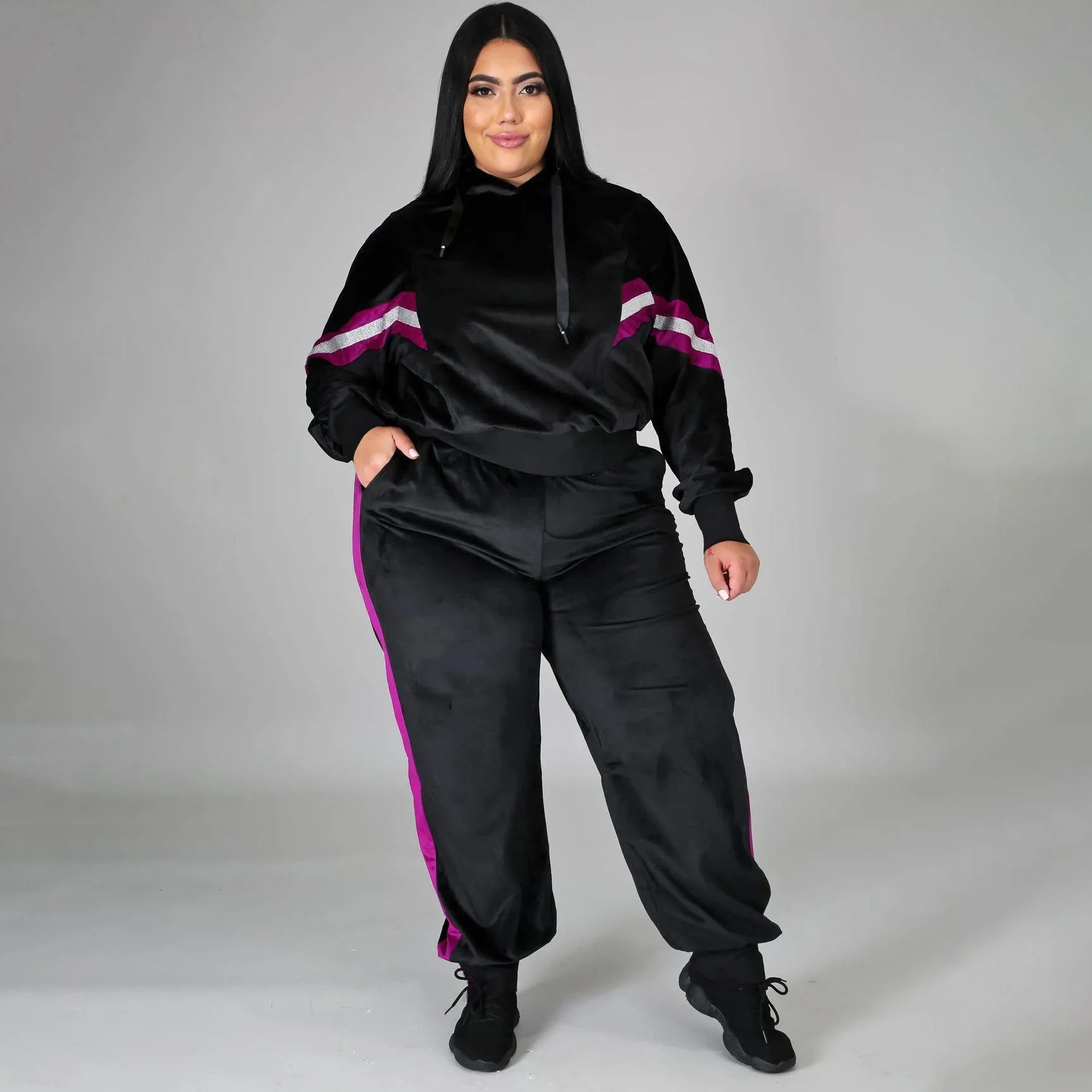 Женский свитшот Xl-4xl, бархатный пуловер с капюшоном и брюки, женское платье в стиле пэчворк, комплект из двух предметов, оптовая продажа, Прям...
Женский свитшот Xl-4xl, бархатный пуловер с капюшоном и брюки, женское платье в стиле пэчворк, комплект из двух предметов, оптовая продажа, Прям...