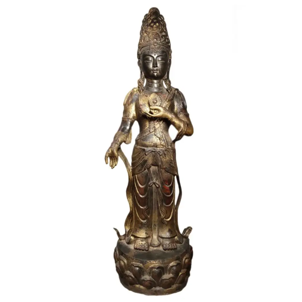 LaoJunLu Old Tibetan Old Copper Tires Open To Spread Cinnabar Buddha Statue A Statue Of Guanyin Bodhisattva Imitation antique
LaoJunLu Old Tibetan Old Copper Tires Open To Spread Cinnabar Buddha Statue A Statue Of Guanyin Bodhisattva Imitation antique