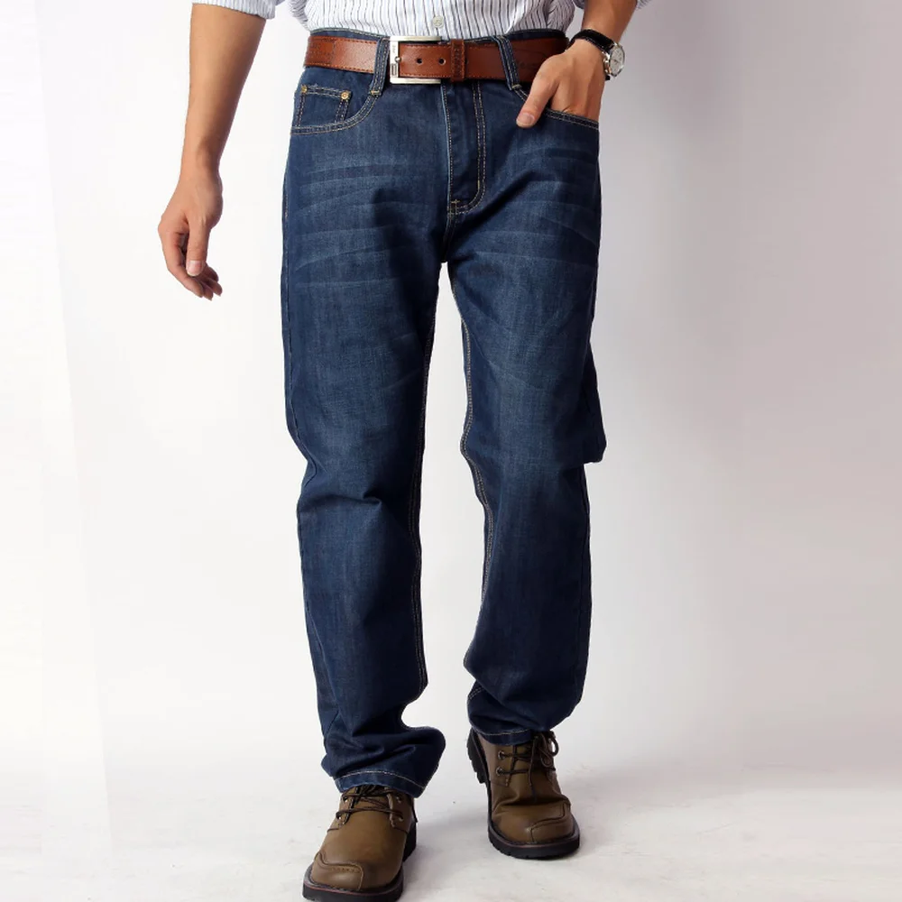 Men Jeans Slight Classic Denim Pants Male Washed Blue Designer Causal trouser Jeans fat 130KG 140KG 150KG Plus szie 32-48 50 52 
Men Jeans Slight Classic Denim Pants Male Washed Blue Designer Causal trouser Jeans fat 130KG 140KG 150KG Plus szie 32-48 50 52