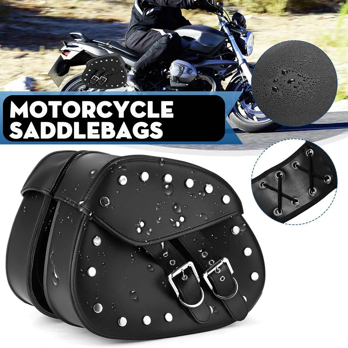 Universal Motorcycle Saddlebags PU Leather Side Storage Tool Bag Punk Styling Luggage Saddle Bags For Honda/Yamaha/Suzuki
Universal Motorcycle Saddlebags PU Leather Side Storage Tool Bag Punk Styling Luggage Saddle Bags For Honda/Yamaha/Suzuki