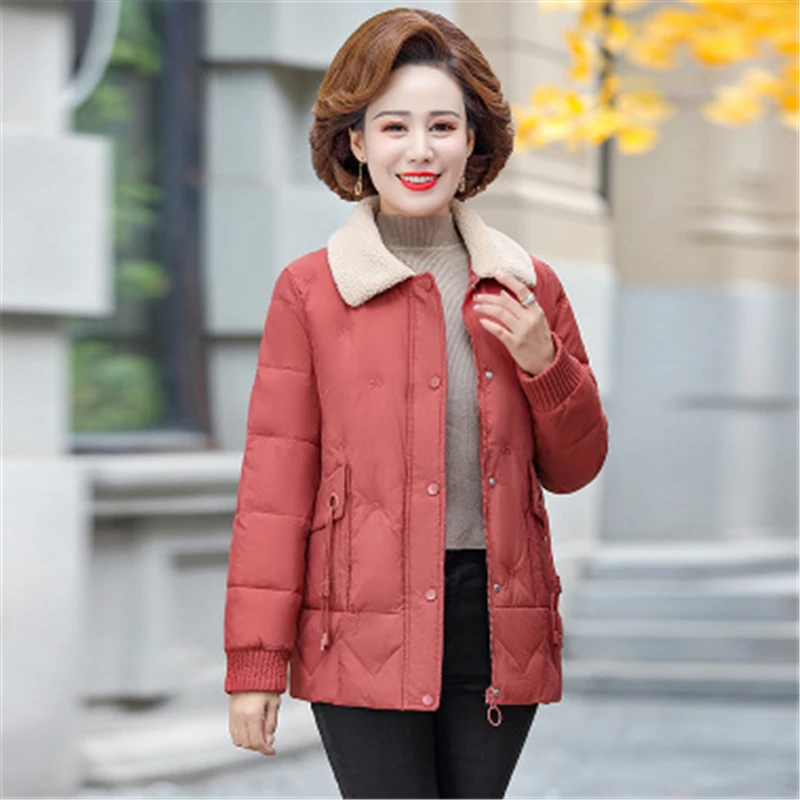 Short Cotton-Padded Jacket Women's 2020 Winter New Style Lapel Long-Sleeved Plus Velvet Warmth Fashionable Mother Coat Trendy
Short Cotton-Padded Jacket Women's 2020 Winter New Style Lapel Long-Sleeved Plus Velvet Warmth Fashionable Mother Coat Trendy