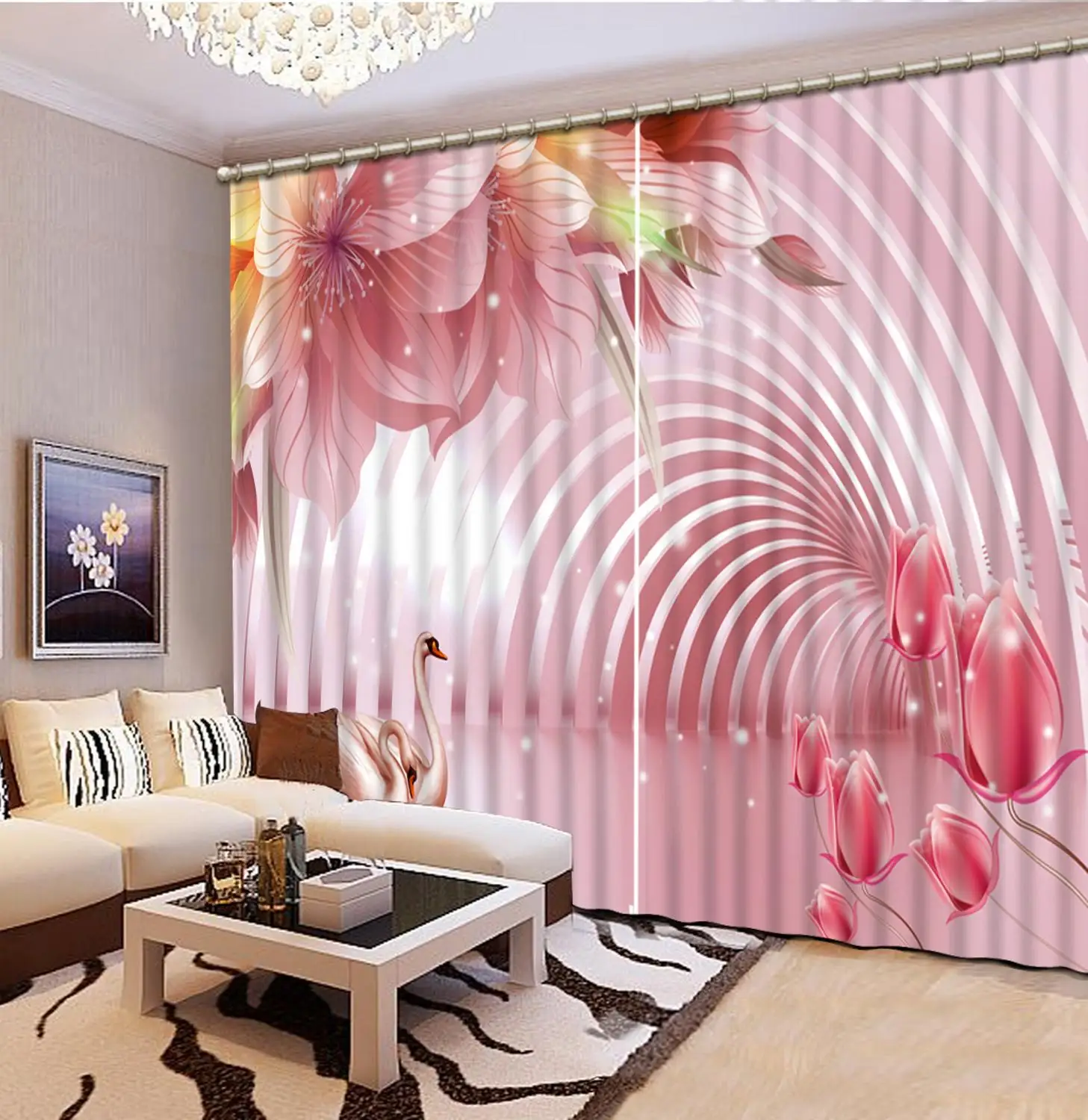 3D Living Room Bedroom Blackout Curtains Luxury Curtains For Window extend space flower Drapes
3D Living Room Bedroom Blackout Curtains Luxury Curtains For Window extend space flower Drapes