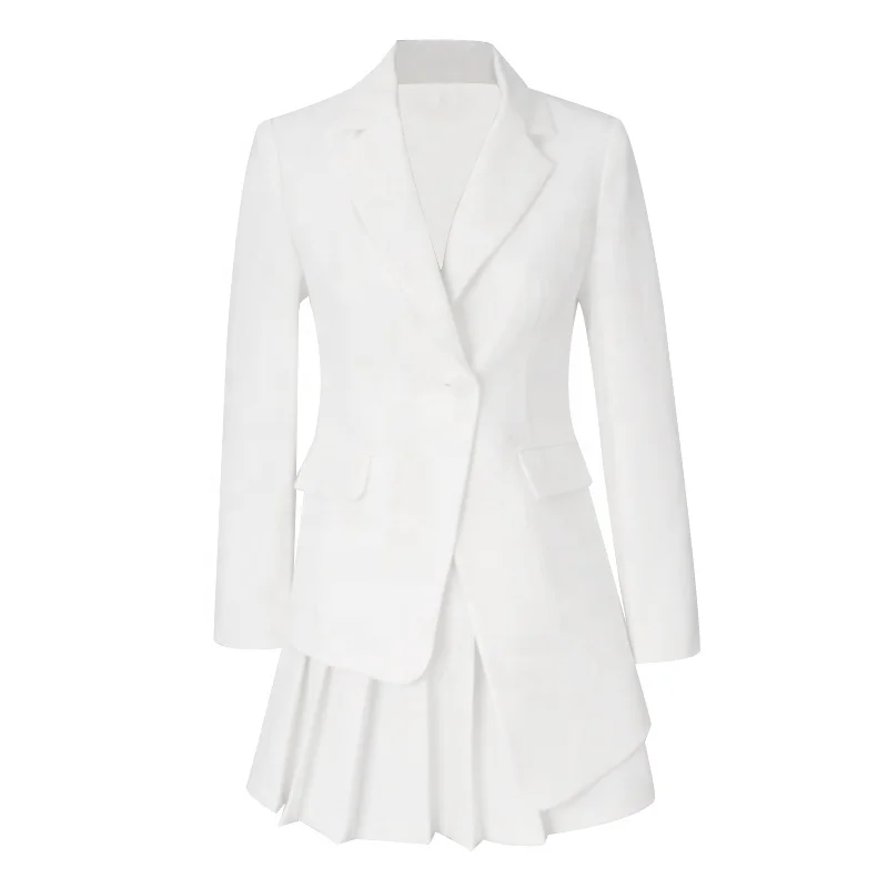 Fall New Fashion Suit Two piece Set Women Clothing Short Pleated Skirt Long Sleeve White Blazer Suits
Fall New Fashion Suit Two piece Set Women Clothing Short Pleated Skirt Long Sleeve White Blazer Suits