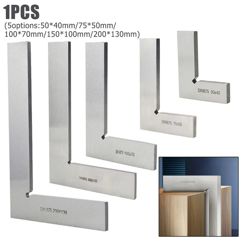 Square 90 Degree Flat Edge Right Angle Ruler For Engineer Precision Measure L-shaped Carpenter's Ruler Marking Gauge 5 Sizes
Square 90 Degree Flat Edge Right Angle Ruler For Engineer Precision Measure L-shaped Carpenter's Ruler Marking Gauge 5 Sizes