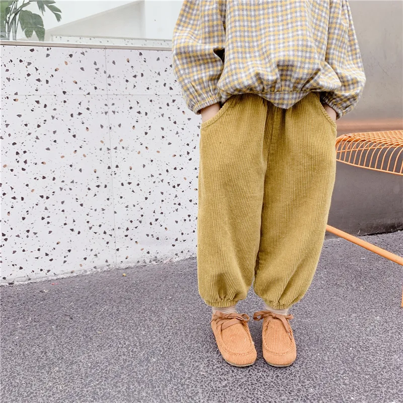 Children 2020 Autumn and Winter New Kids Solid Color Cotton Winter with Velvet Corduroy Harem Pants Girls Casual Trousers
Children 2020 Autumn and Winter New Kids Solid Color Cotton Winter with Velvet Corduroy Harem Pants Girls Casual Trousers
