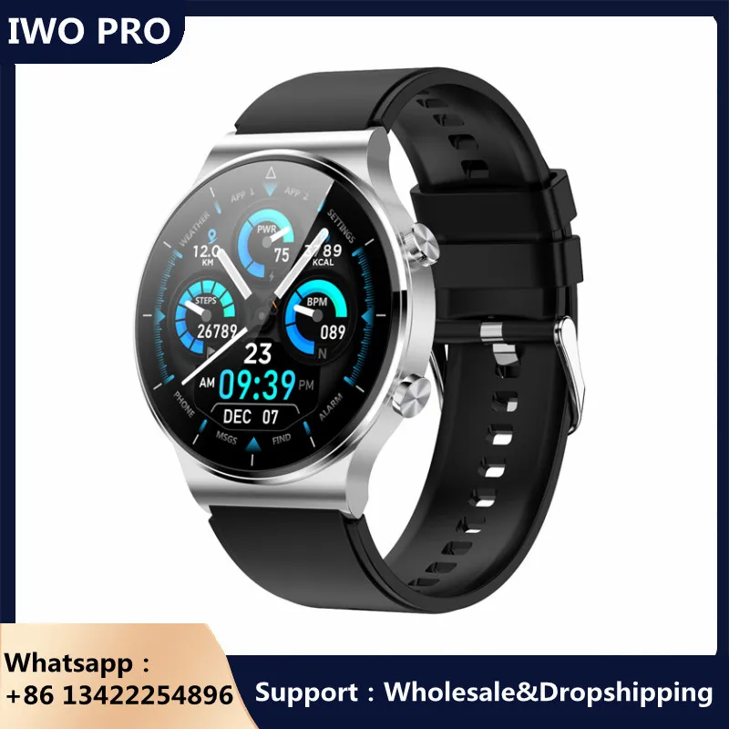 

IWO PRO M2 Smart Watch 1.3inch Round Screen Supports Bluetooth Call Heart Rate IP68 Waterproof Sport Smartwatch for Andorid IOS
