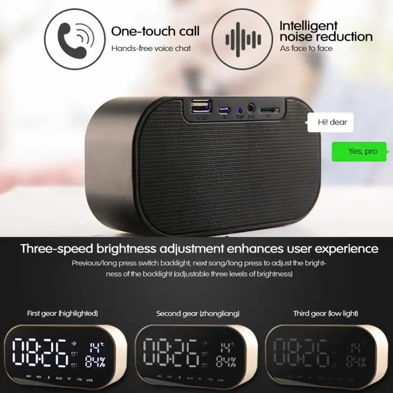S2 Mirror Wireless Bluetooth Speaker Protable TF U disk Temperature Display Shock Stereo Subwoofer Mini Alarm Clock
S2 Mirror Wireless Bluetooth Speaker Protable TF U disk Temperature Display Shock Stereo Subwoofer Mini Alarm Clock