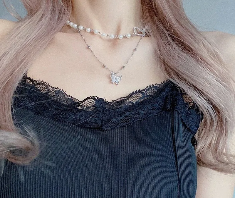 Creative Heart Chain Rhinestone Choker Pearl Necklace For Women Collar Goth Necklace Aesthetic Jewellery Valentines Party Gift
Creative Heart Chain Rhinestone Choker Pearl Necklace For Women Collar Goth Necklace Aesthetic Jewellery Valentines Party Gift
