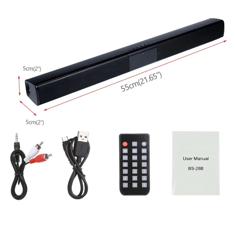 20W High-Power Wireless Bluetooth Sound Bar Portable Cinema Sound Effect Subwoofer Music Column Support Radio TF AUX Playback
20W High-Power Wireless Bluetooth Sound Bar Portable Cinema Sound Effect Subwoofer Music Column Support Radio TF AUX Playback
