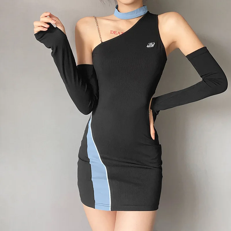 Exquisite Casual Slim Mini Bodycon Wild Dress For Women Autumn New Sexy Off Shoulder With Gloves Dresses Street Clubwear Female
Exquisite Casual Slim Mini Bodycon Wild Dress For Women Autumn New Sexy Off Shoulder With Gloves Dresses Street Clubwear Female