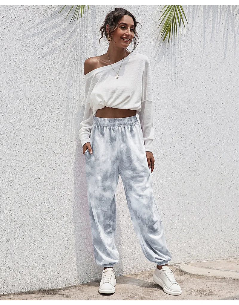 2021 New Style Women Tie-dye Long Pants with Pockets Loose Fit High Waist Trousers for Spring/Autumn
2021 New Style Women Tie-dye Long Pants with Pockets Loose Fit High Waist Trousers for Spring/Autumn