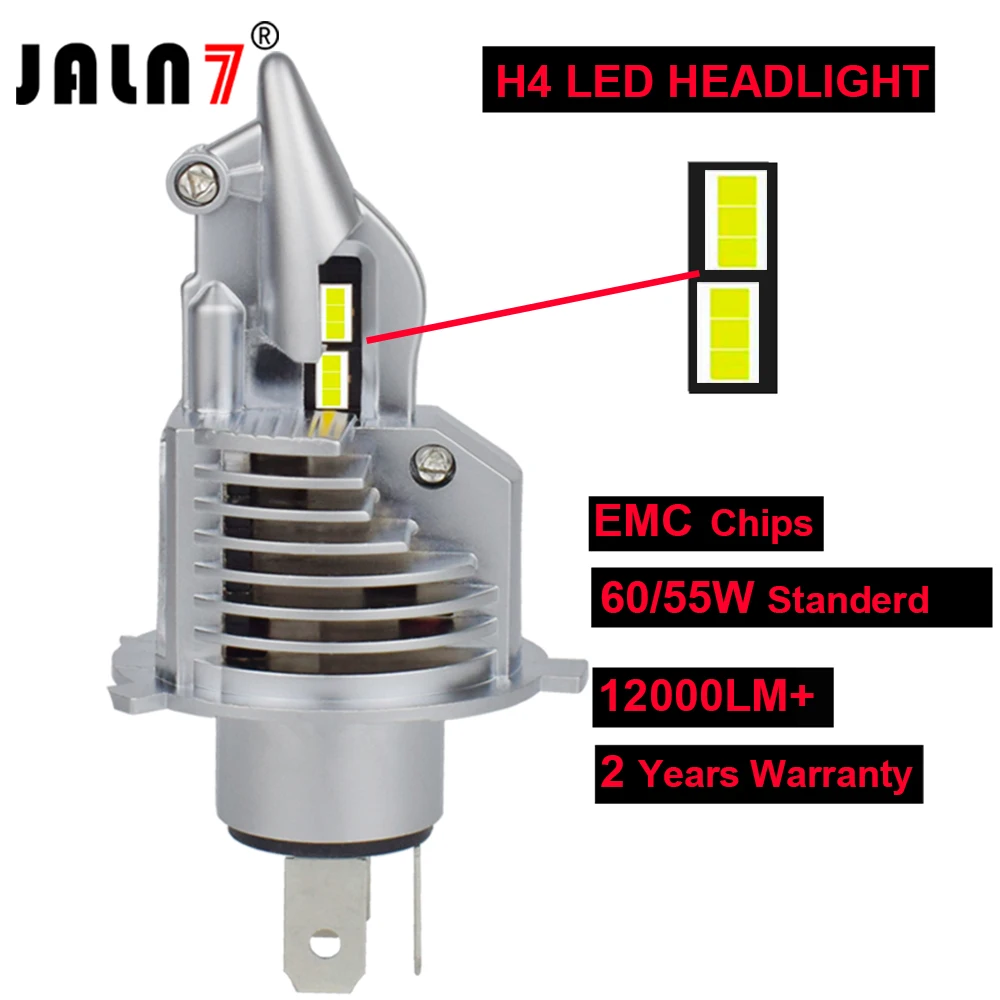 Светодиодные фары JALN7 H4 автомобисветильник 9003 HB2 дальний и ближний свет 12 В