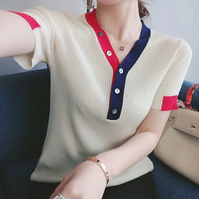 Thin Summer Short Sleeve Knitted Sexy Tanks Tops Women Slim Ice Silk Female Elasticity Casual Crop Top Ropa
Thin Summer Short Sleeve Knitted Sexy Tanks Tops Women Slim Ice Silk Female Elasticity Casual Crop Top Ropa