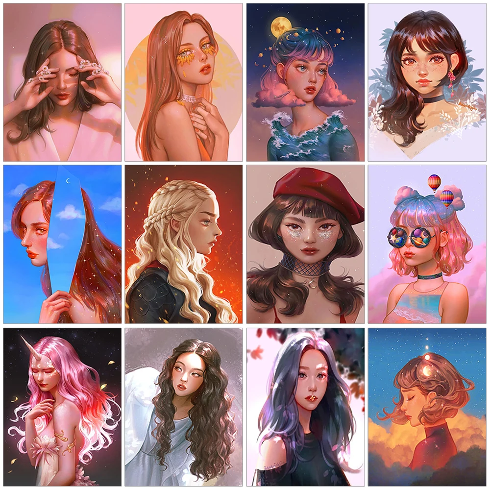 Full Square/Round Cartoon Girl Portrait Diamond Embroidery 5D DIY Diamond Painting Square/Round Mosaic Home Decoration Gift New
Full Square/Round Cartoon Girl Portrait Diamond Embroidery 5D DIY Diamond Painting Square/Round Mosaic Home Decoration Gift New