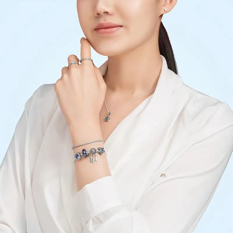 2020 New 925 Pure Silver Dream Star Dream Catcher Blue Beaded Pan Bracelet For Women Wedding Party Gift Fashion Jewelry
2020 New 925 Pure Silver Dream Star Dream Catcher Blue Beaded Pan Bracelet For Women Wedding Party Gift Fashion Jewelry