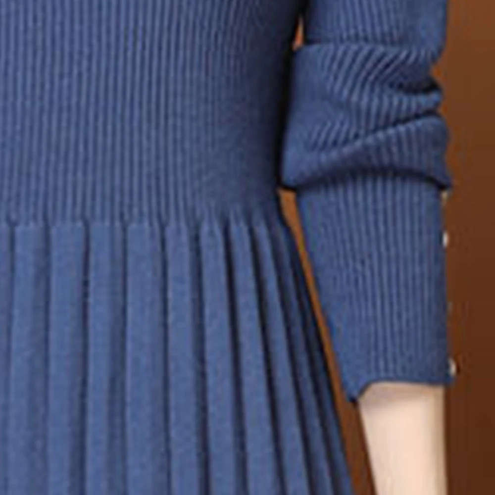 Plush thickened fall / winter 2020 new dress women's long lace knitted wool dress
Plush thickened fall / winter 2020 new dress women's long lace knitted wool dress