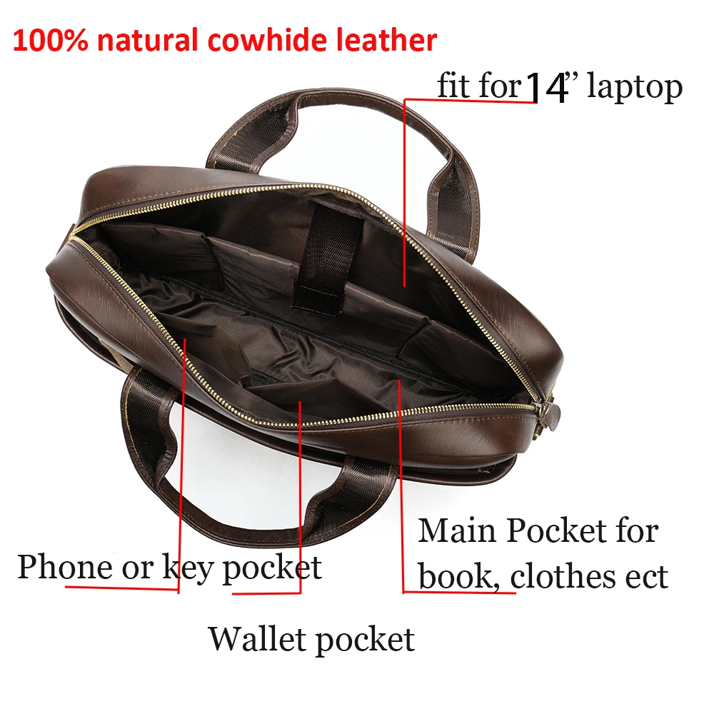 WESTAL Men's Bag Genuine Leather Men Briefcase for Laptop 14 Messenger Men's Leather Bag Business Portfolio for Document A4 7022
WESTAL Men's Bag Genuine Leather Men Briefcase for Laptop 14 Messenger Men's Leather Bag Business Portfolio for Document A4 7022