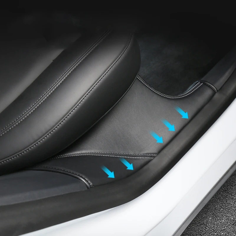 Rear Door Sill Protector, for Tesla Model Y PU Leather Anti Kick Pad Door Sill Scuff Pad 
Rear Door Sill Protector, for Tesla Model Y PU Leather Anti Kick Pad Door Sill Scuff Pad
