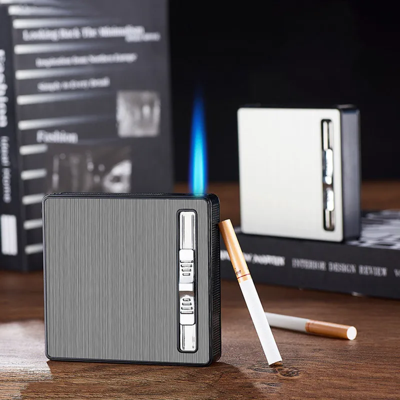 Windproof Flame Portable Cigarette Case Gas Lighter Can Hold 20 Cigarettes Cigarette Case Waterproof Case Lighter Men’s Gift
Windproof Flame Portable Cigarette Case Gas Lighter Can Hold 20 Cigarettes Cigarette Case Waterproof Case Lighter Men’s Gift