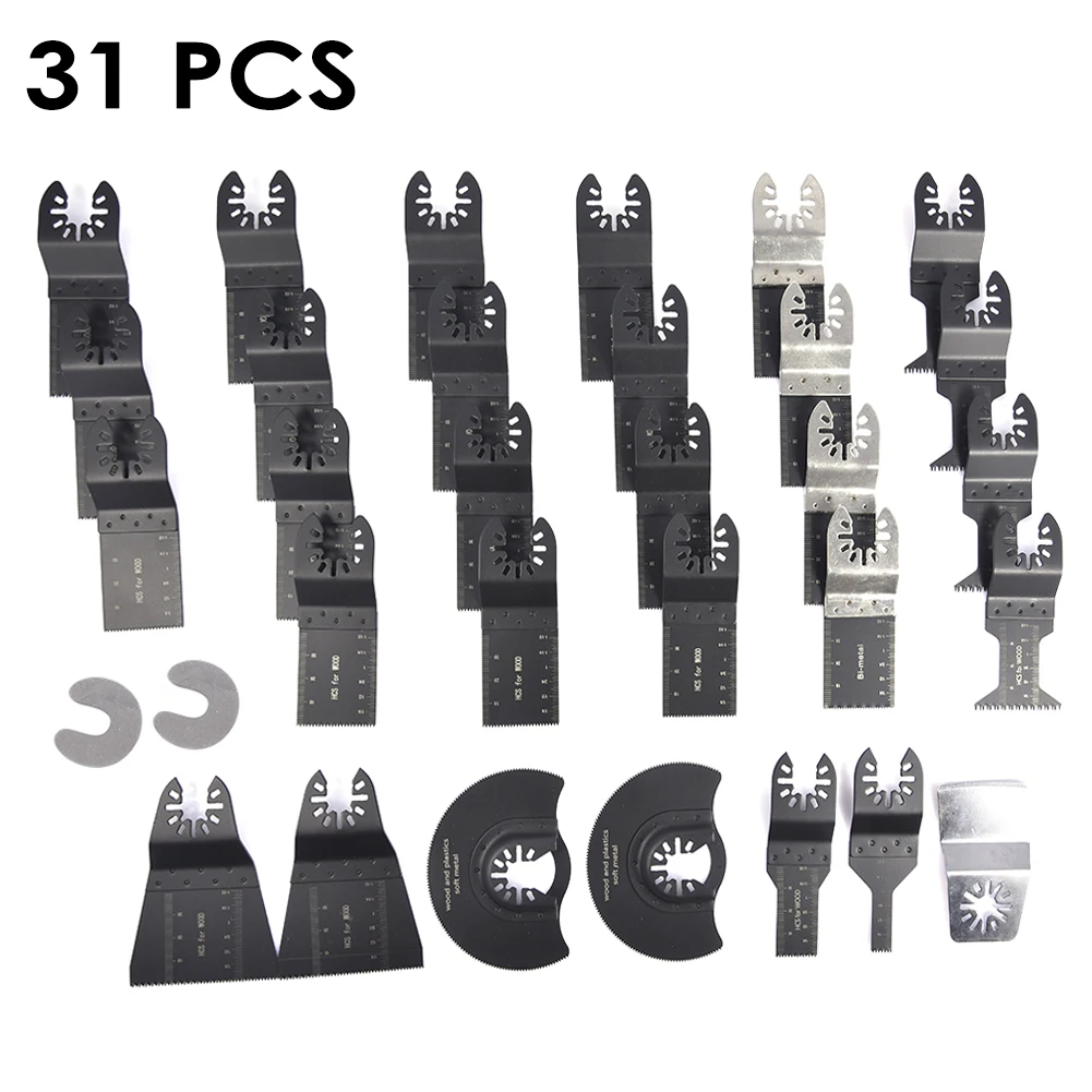 31PCS Oscillating Saw Blades Multifunctional Blades Kit for Wood Metal Plastic in stock
31PCS Oscillating Saw Blades Multifunctional Blades Kit for Wood Metal Plastic in stock