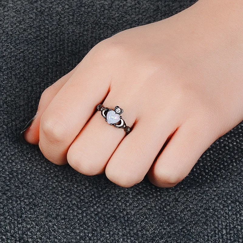 OMHXZJ Wholesale European Fashion Hot Woman Girl Party Birthday Wedding Gift Heart Opal AAA Zircon 18KT Black Gold Ring RR988
OMHXZJ Wholesale European Fashion Hot Woman Girl Party Birthday Wedding Gift Heart Opal AAA Zircon 18KT Black Gold Ring RR988