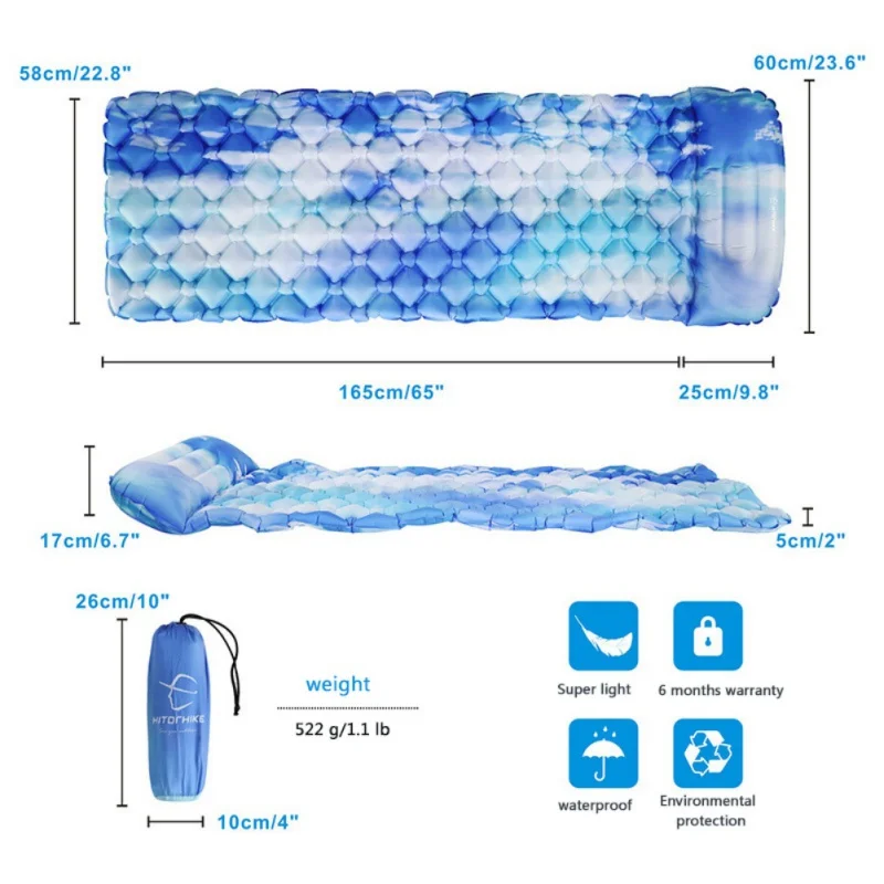 Innovative Sleeping Pad Fast Inflatable Airbag Camping Pad Inflatable Mattress With Pillow Life Mat Comfortable and Reliable
Innovative Sleeping Pad Fast Inflatable Airbag Camping Pad Inflatable Mattress With Pillow Life Mat Comfortable and Reliable