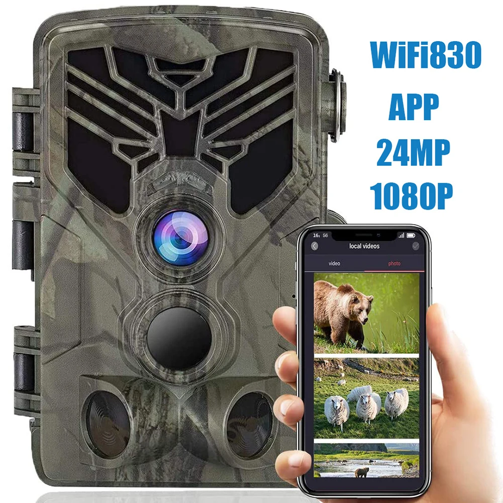 

Trail Camera Wifi App Bluetooth Control Hunting Cameras Wifi830 Live Show Wild 20Mp 1080P Night Vision Wildlife Photo Traps