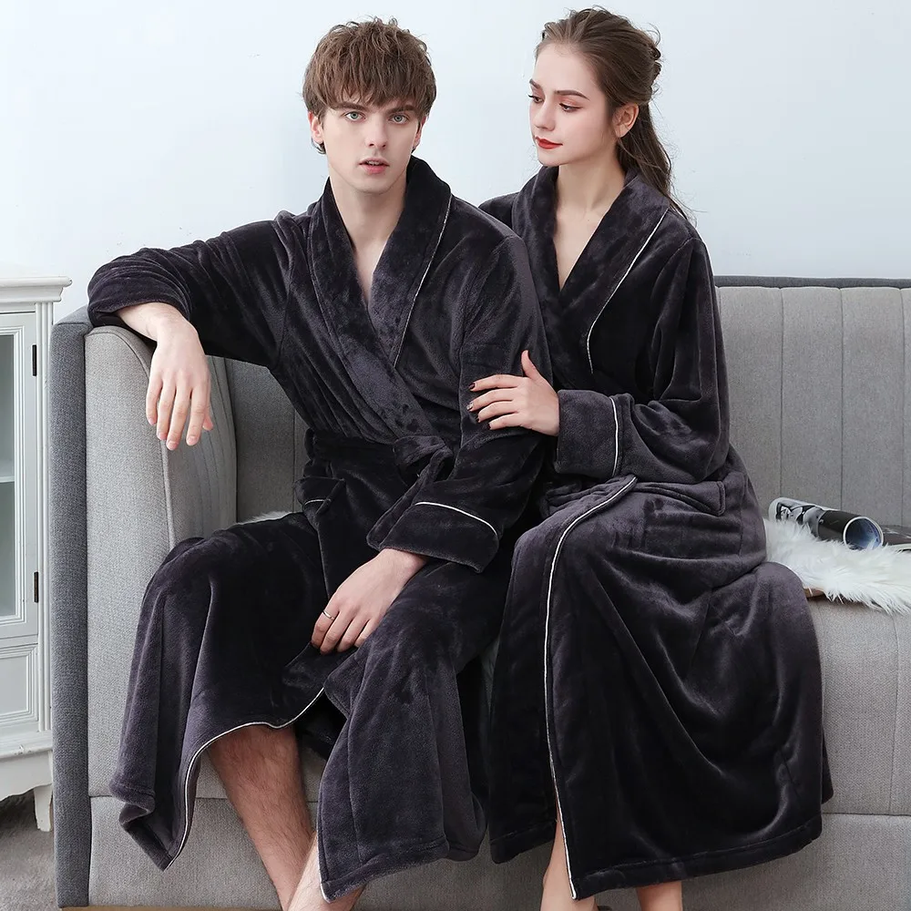 Winter Warm Nightgown Lovers Sleepwear Nightwear Casual Flannel Kimono Bathrobe Gown Intimate Lingerie Soft Nightdress Homewear
Winter Warm Nightgown Lovers Sleepwear Nightwear Casual Flannel Kimono Bathrobe Gown Intimate Lingerie Soft Nightdress Homewear