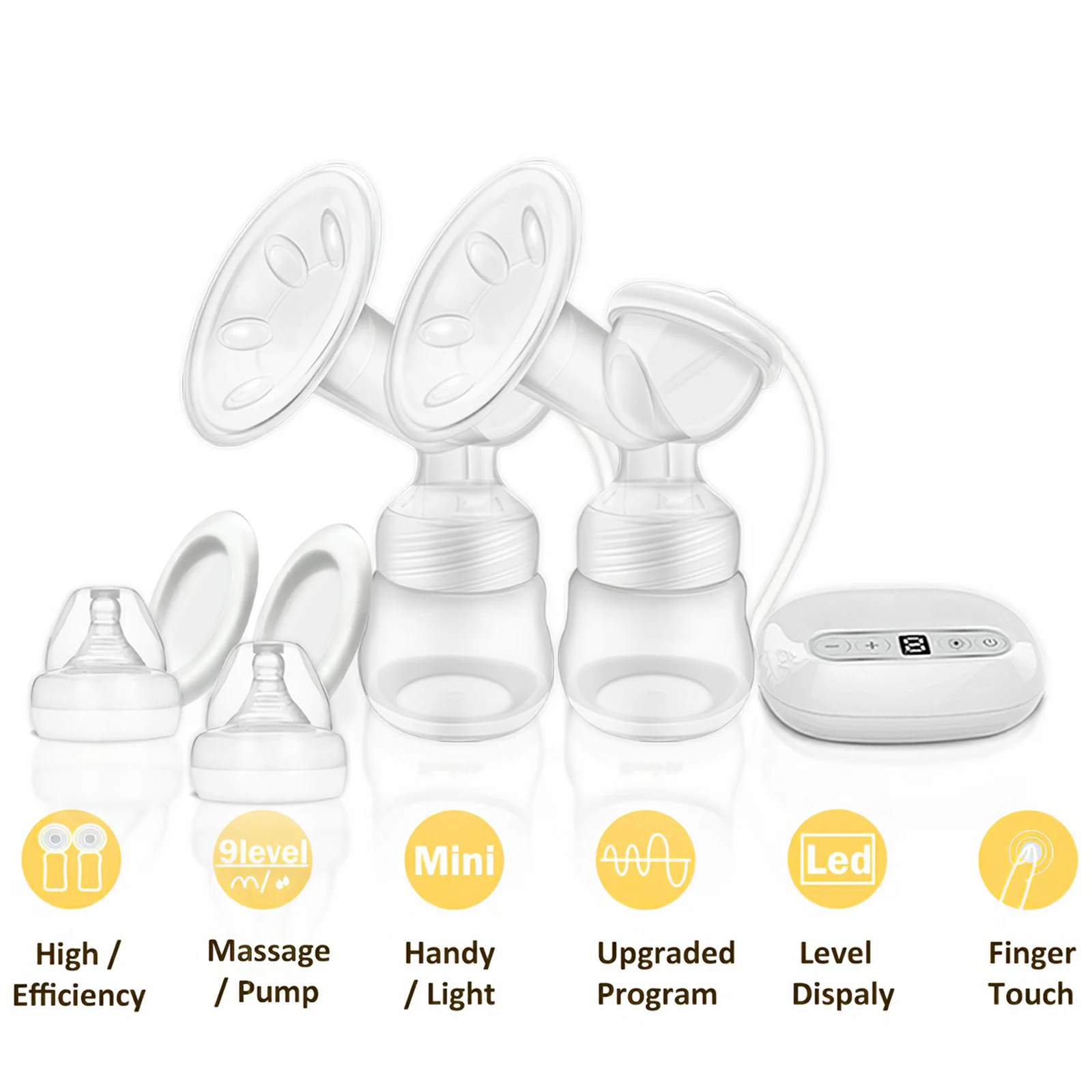 Two Modes Comfortable Safe Durable Portable Anti-Backflow Milk Suction Breastfeeding Pump Breast Massage For Mother Baby Home
Two Modes Comfortable Safe Durable Portable Anti-Backflow Milk Suction Breastfeeding Pump Breast Massage For Mother Baby Home