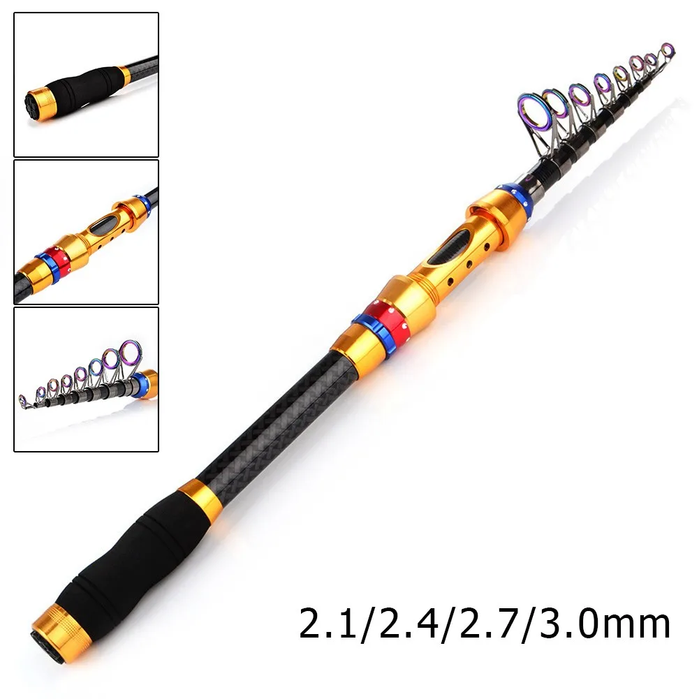 Carbon Fiber Spinning Fishing Rod Professional Telescopic Fishing Pole Ultralight Portable 2.1-3m Carp Rod Fishing Tackle Pesca
Carbon Fiber Spinning Fishing Rod Professional Telescopic Fishing Pole Ultralight Portable 2.1-3m Carp Rod Fishing Tackle Pesca