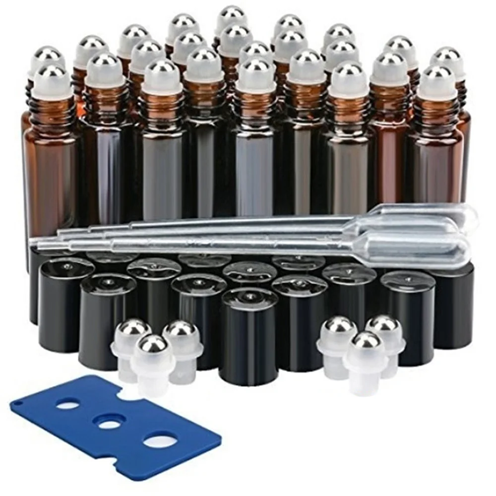 1 Set of 24pcs 10ml Glass Roll-on Bottles Stainless Steel Roller Balls Empty Essential Oil Perfume Refillable Bottles
1 Set of 24pcs 10ml Glass Roll-on Bottles Stainless Steel Roller Balls Empty Essential Oil Perfume Refillable Bottles