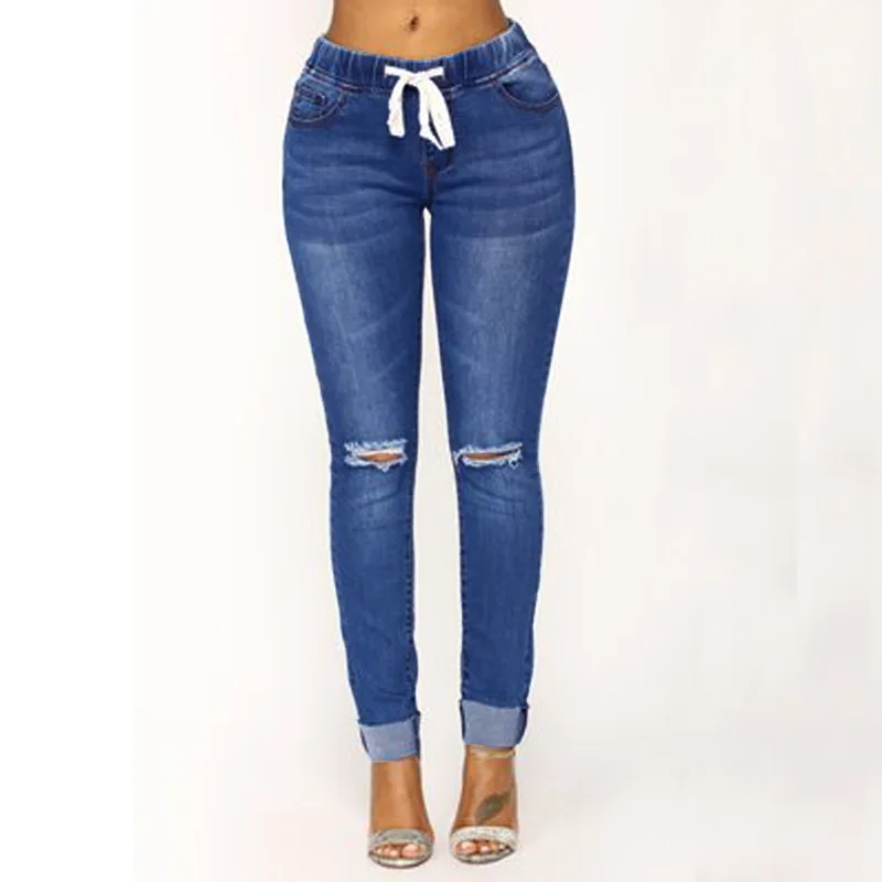 Blue Ripped Skinny Jeans Women 2021 Autumn Fashion Knee Hole Tassel Pencil Jeans Lady Casual Drawstring Mid Waist Denim Trousers
Blue Ripped Skinny Jeans Women 2021 Autumn Fashion Knee Hole Tassel Pencil Jeans Lady Casual Drawstring Mid Waist Denim Trousers