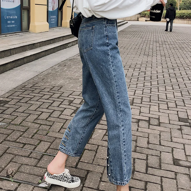 Comfort Women High Waist Straight Jeans Female Jeansy Streetwear Winter Trousers Lady Students Autumn Wide Legs Length Pants 
Comfort Women High Waist Straight Jeans Female Jeansy Streetwear Winter Trousers Lady Students Autumn Wide Legs Length Pants