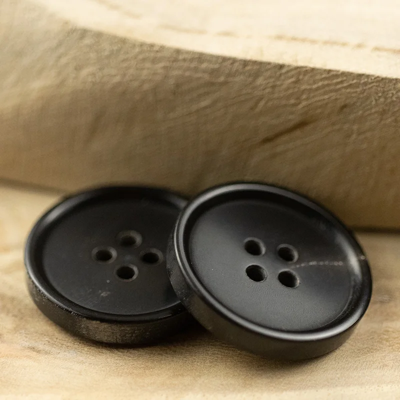 

10Pcs Retro Black Casual Buffalo Horn Buttons Suit Button for Clothing Sweater DIY Sewing Accessories For Needlework Handy Work