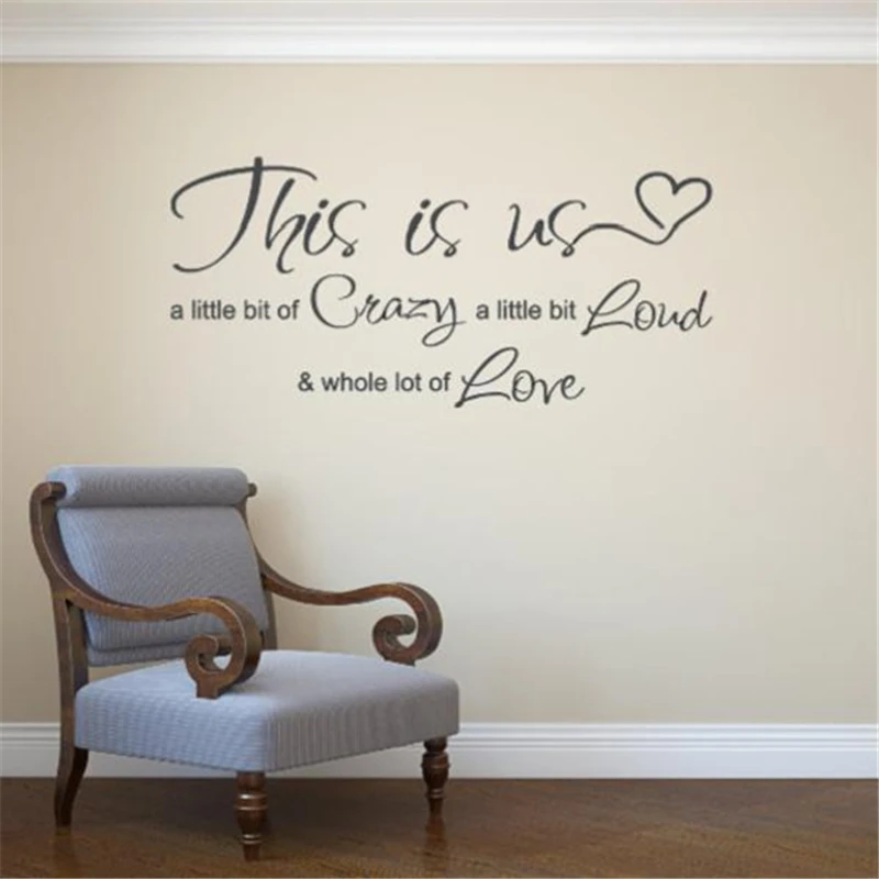This is us a little bit Crazy bit Loud & a whole lot of Love Vinyl Wall Decal Window Chalkboard Decals Wedding Decals HY809
This is us a little bit Crazy bit Loud & a whole lot of Love Vinyl Wall Decal Window Chalkboard Decals Wedding Decals HY809