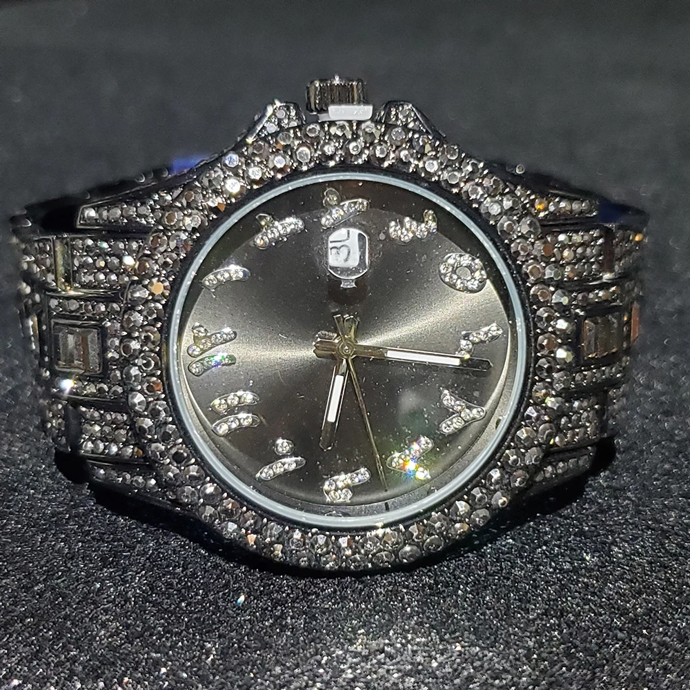 Hip Hop MISSFOX Ross Black Men Luxury Brand Male Watches Bling Diamond Quartz Men's Business Watch Waterproof Steel Male Clock
Hip Hop MISSFOX Ross Black Men Luxury Brand Male Watches Bling Diamond Quartz Men's Business Watch Waterproof Steel Male Clock