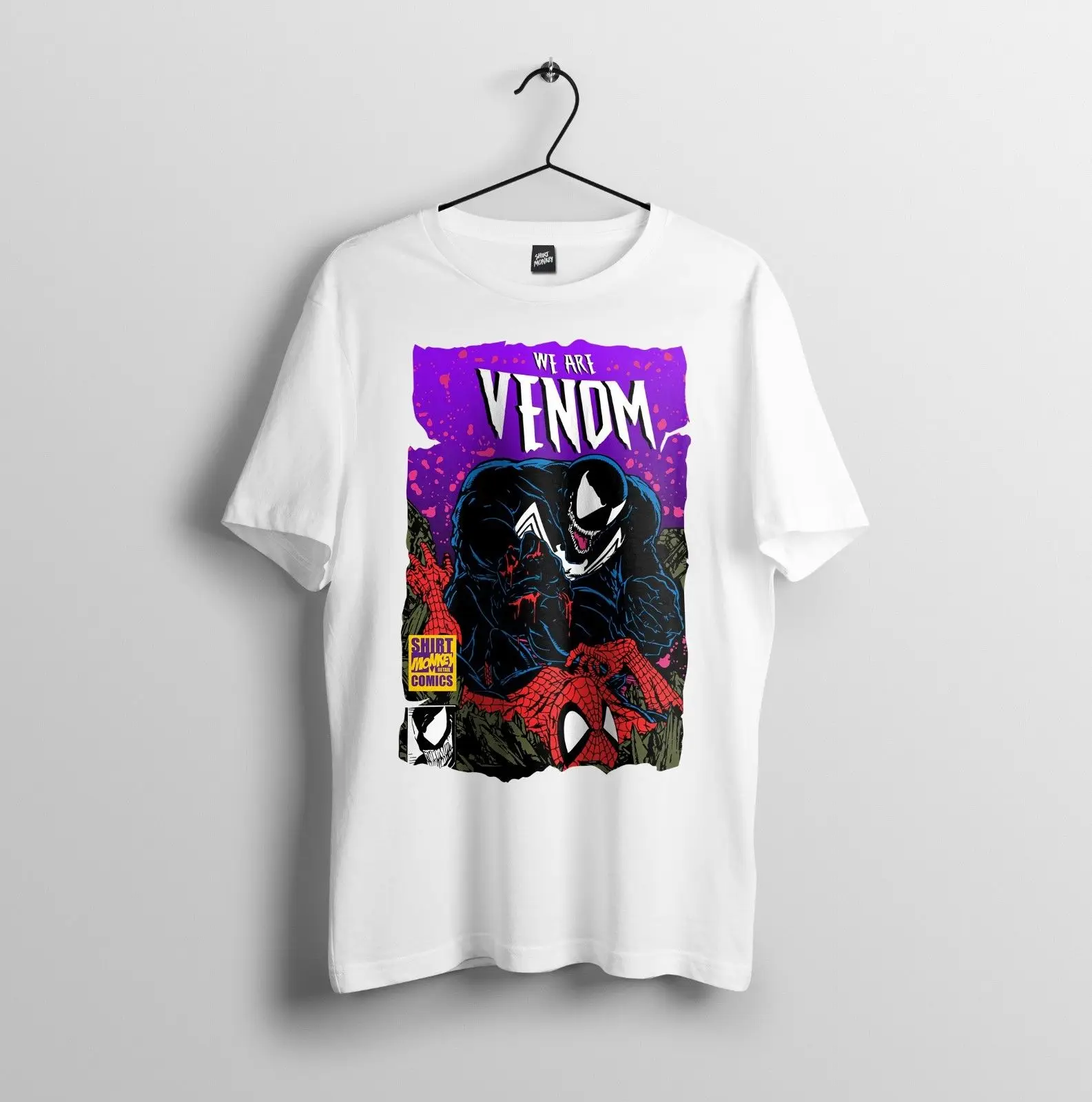 Человек паук Venom Marvel Comics Inspired Design мужская футболка унисекс S 2XL|Мужские футболки| |