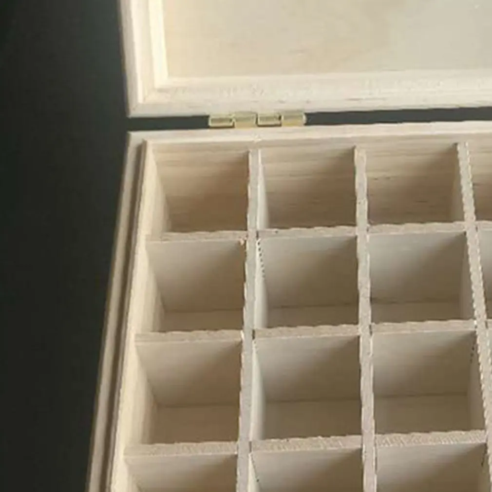 25 Grids Wooden Storage Box Organizer For Essential Oil Carrying Case Aromatherapy Container Treasure Jewelry Storage Box 
25 Grids Wooden Storage Box Organizer For Essential Oil Carrying Case Aromatherapy Container Treasure Jewelry Storage Box