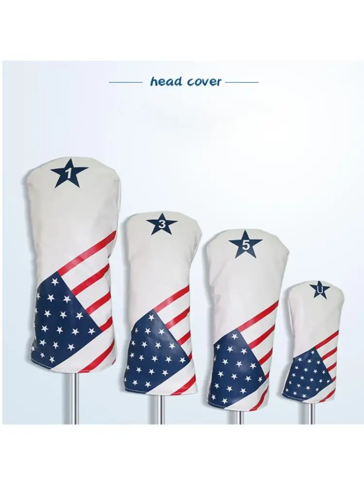 F2TC 4 Pcs Retro American Flag Pattern Golf Headcovers Tee Sets Vintage Leather Style
F2TC 4 Pcs Retro American Flag Pattern Golf Headcovers Tee Sets Vintage Leather Style
