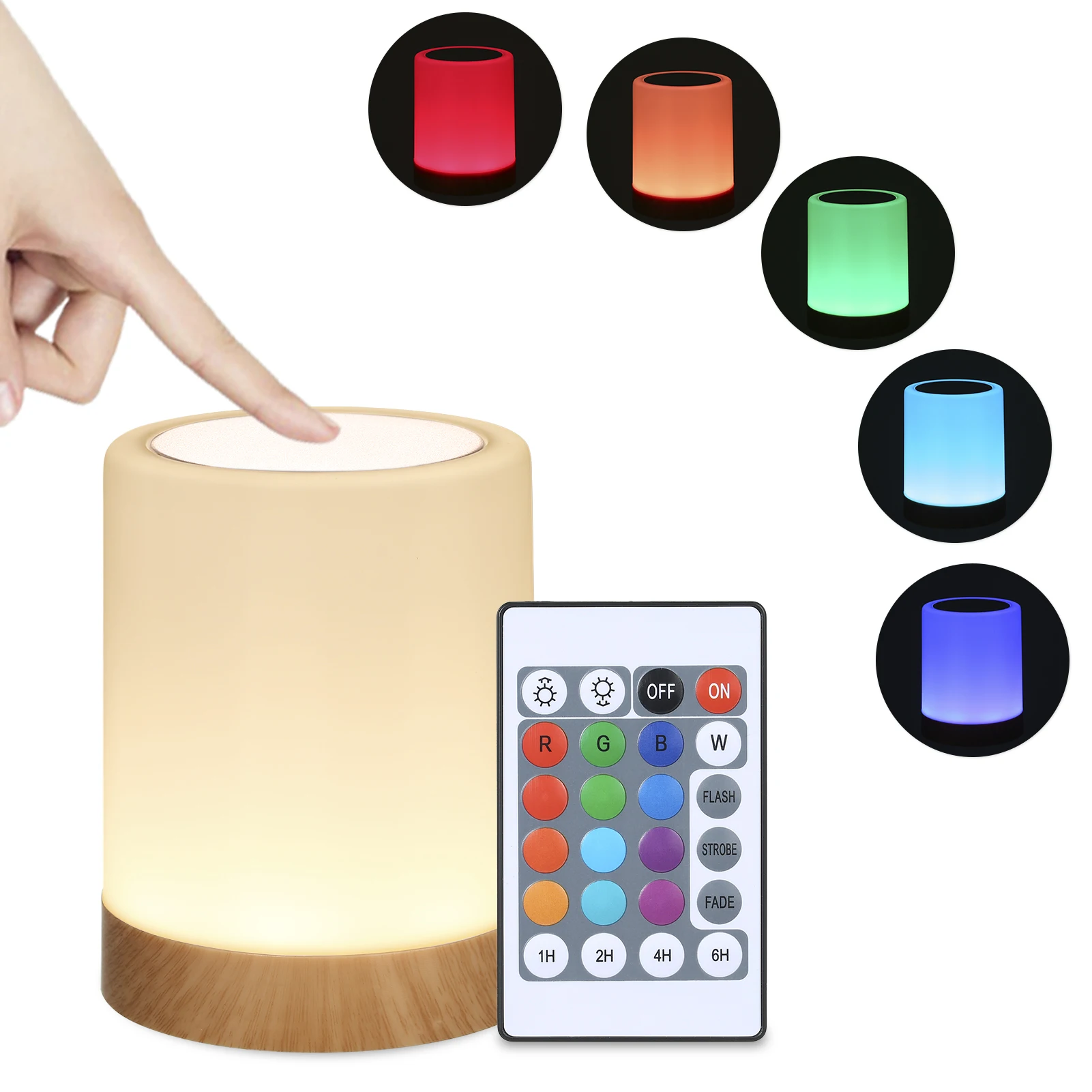 Touching Control Bedside Night Light with Remote 13 Colors 3 Lighting Modes Timer Function USB Rechargeable Dimmable Table Lamp
Touching Control Bedside Night Light with Remote 13 Colors 3 Lighting Modes Timer Function USB Rechargeable Dimmable Table Lamp