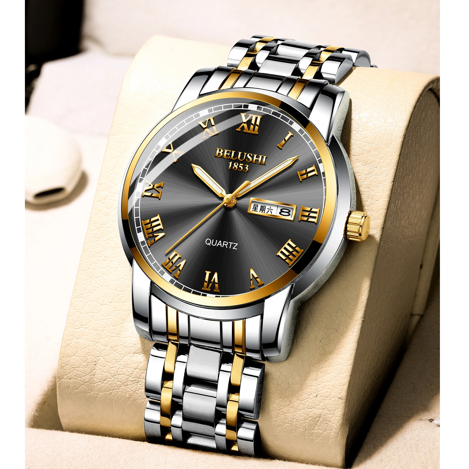 Luxury Men's Watches Stainless Steel Calendar Quartz Watch for Men 30M Waterproof Wristwatches Business Male Clock reloj hombre
Luxury Men's Watches Stainless Steel Calendar Quartz Watch for Men 30M Waterproof Wristwatches Business Male Clock reloj hombre