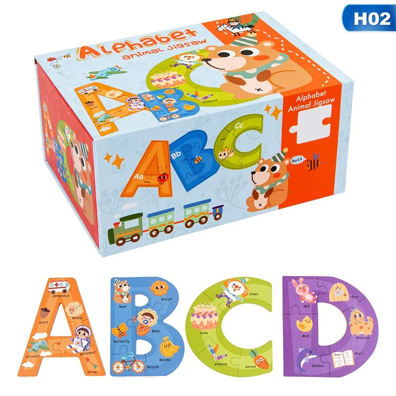 Creative Funny Wooden Puzzle Toys Letter Alphabet Cartoon Puzzle Early Learning Jigsaw Preschool Educational Baby Toys
Creative Funny Wooden Puzzle Toys Letter Alphabet Cartoon Puzzle Early Learning Jigsaw Preschool Educational Baby Toys