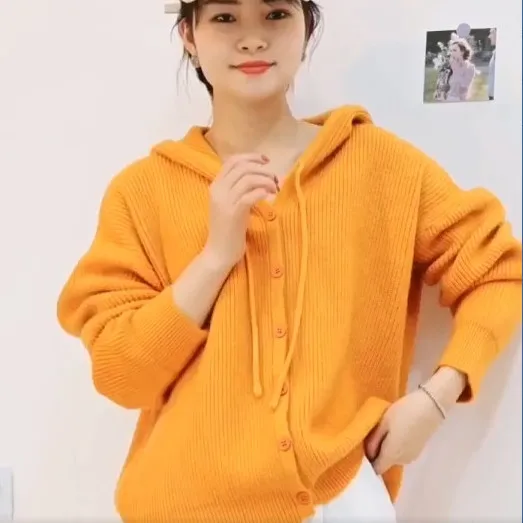 Женский вязаный кардиган оверсайз, Повседневный свитер с капюшоном и длинным рукавом, теплая верхняя одежда, D84, весна-осень 2022
Женский вязаный кардиган оверсайз, Повседневный свитер с капюшоном и длинным рукавом, теплая верхняя одежда, D84, весна-осень 2022