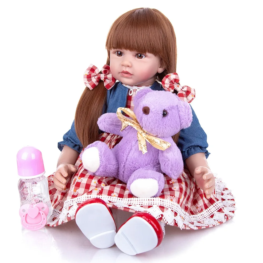 KEIUMI 24 Inch Girl Reborn Dolls 60 cm Cloth Body Realistic Princess toddler bebe silicone Doll For Kid Birthday Xmas Gifts
KEIUMI 24 Inch Girl Reborn Dolls 60 cm Cloth Body Realistic Princess toddler bebe silicone Doll For Kid Birthday Xmas Gifts